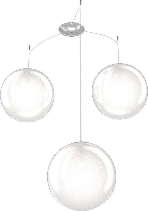 Sospensione-Contemp-Glitter-Metallo-Cromo-Vetro-Soffiato-Trasp-3-Luci-E27-30Cm