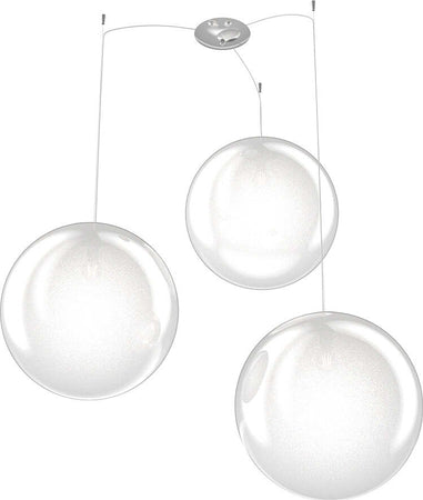 Sospensione-Contemp-Glitter-Metallo-Cromo-Vetro-Soffiato-Trasp-3-Luci-E27-40Cm