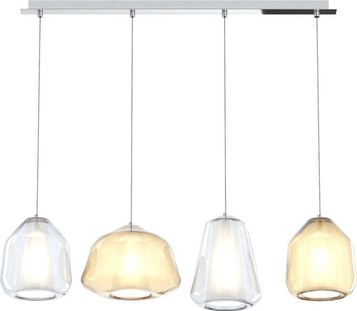 Sospensione-Contemp.-Rett.-Double-Skin-Met.-Cromo-Vetro-Mix-Trasp.-Ambra-4-Luci