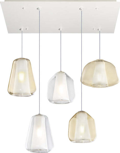 Sospensione-Contemp-Rett-Double-Skin-Metallo-Bianco-Vetro-Trasp-Ambra-5-Luci-E27