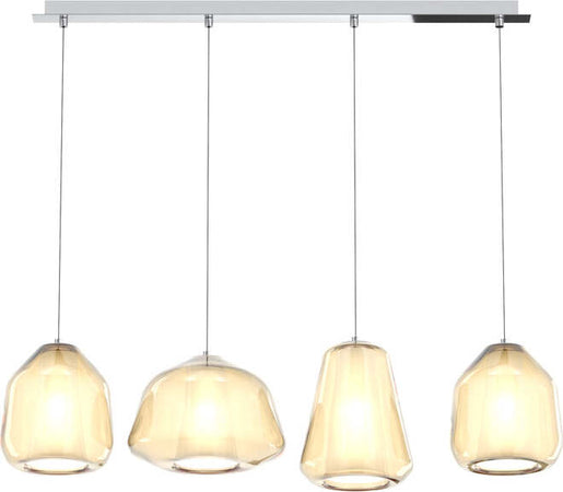 Sospensione-Contemp.-Rett.-Double-Skin-Metallo-Cromo-Vetro-Mix-Ambra-4-Luci-E27