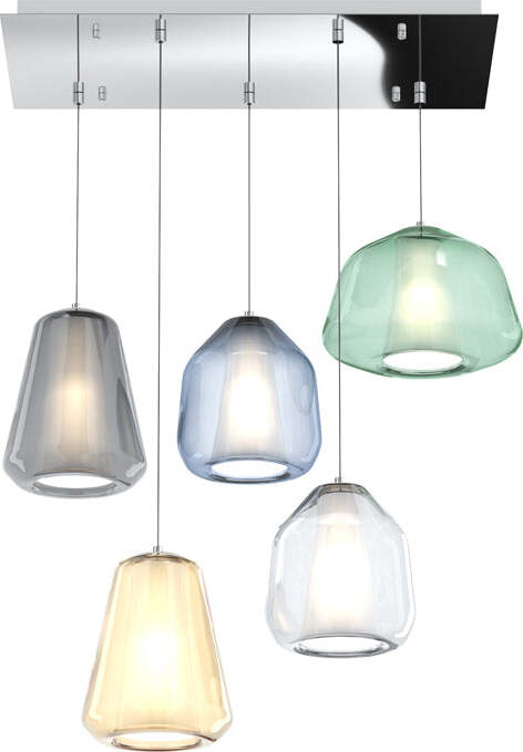 Sospensione-Contemp-Rett-Double-Skin-Metallo-Cromo-Vetro-Mix-Multicolor-5-Luci