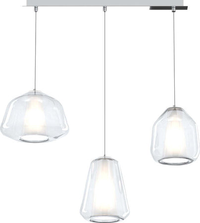 Sospensione-Contemp.-Rett.-Double-Skin-Metallo-Cromo-Vetro-Mix-Trasp.-3-Luci-E27