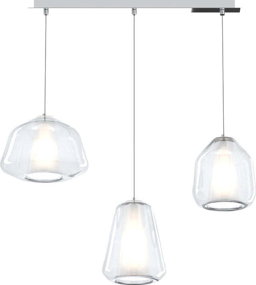 Sospensione-Contemp.-Rett.-Double-Skin-Metallo-Cromo-Vetro-Mix-Trasp.-3-Luci-E27