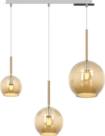 Sospensione-Contemp.-Rett.-Future-Metallo-Cromo-Vetro-Ambra-3-Luci-E27