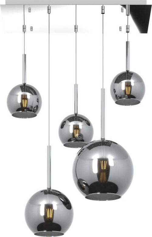 Sospensione-Contemp.-Rett.-Future-Metallo-Cromo-Vetro-Cromo-5-Luci-E27