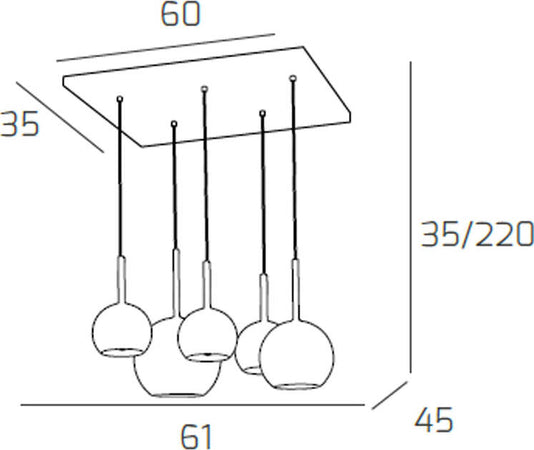 Sospensione-Contemp.-Rett.-Future-Metallo-Cromo-Vetro-Trasp.-E-Ambra-5-Luci-E27