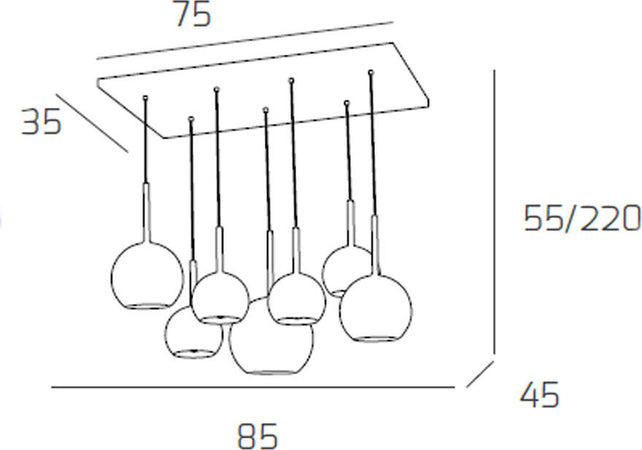 Sospensione-Contemp.-Rett.-Future-Metallo-Cromo-Vetro-Trasp.-E-Cromo-7-Luci-E27