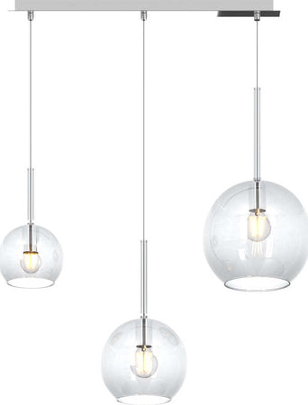 Sospensione-Contemp.-Rett.-Future-Metallo-Cromo-Vetro-Trasparente-3-Luci-E27