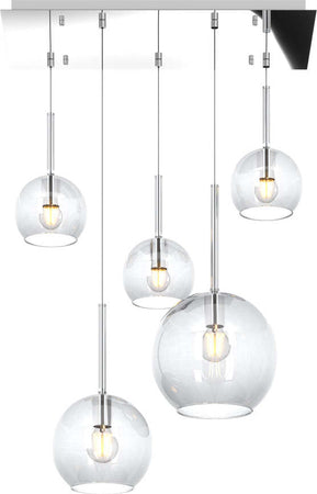 Sospensione-Contemp.-Rett.-Future-Metallo-Cromo-Vetro-Trasparente-5-Luci-E27