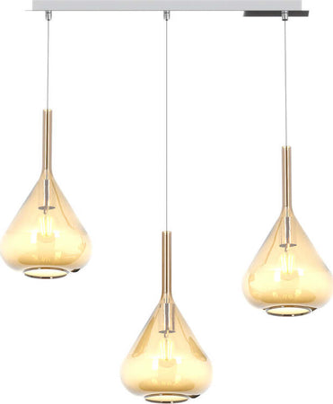 Sospensione-Contemp-Rett-Kona-Metallo-Cromo-Vetro-Ambra-3-Luci-E27