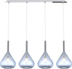 Sospensione-Contemp-Rett-Kona-Metallo-Cromo-Vetro-Blu-4-Luci-E27