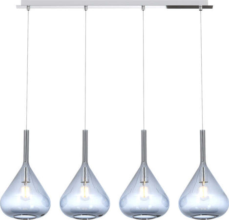 Sospensione-Contemp-Rett-Kona-Metallo-Cromo-Vetro-Blu-4-Luci-E27