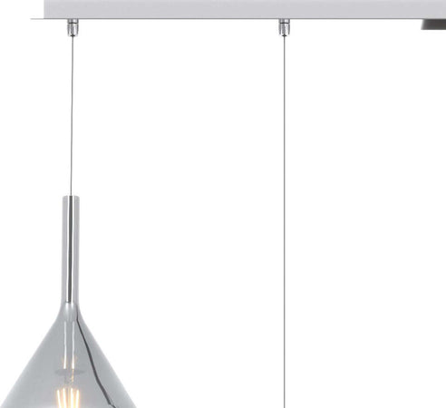 Sospensione-Contemp-Rett-Kona-Metallo-Cromo-Vetro-Fumè-3-Luci-E27