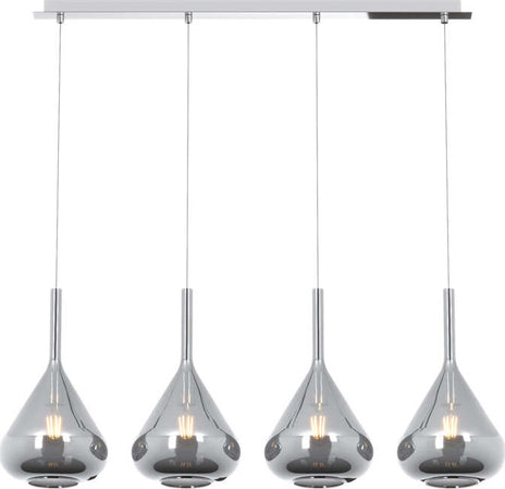 Sospensione-Contemp-Rett-Kona-Metallo-Cromo-Vetro-Fumè-4-Luci-E27