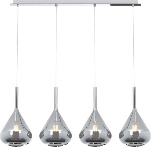 Sospensione-Contemp-Rett-Kona-Metallo-Cromo-Vetro-Fumè-4-Luci-E27