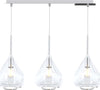 Sospensione-Contemp-Rett-Kona-Metallo-Cromo-Vetro-Trasparente-3-Luci-E27