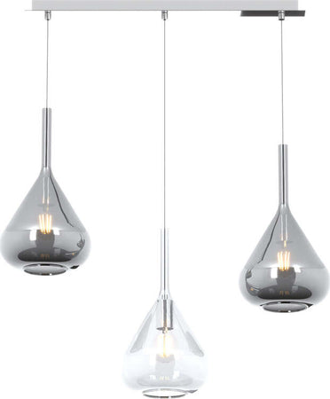Sospensione-Contemp-Rett-Kona-Metallo-Cromo-Vetro-Trasparente-Fumè-3-Luci-E27