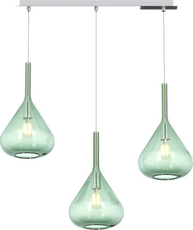 Sospensione-Contemp-Rett-Kona-Metallo-Cromo-Vetro-Verde-3-Luci-E27