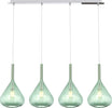 Sospensione-Contemp-Rett-Kona-Metallo-Cromo-Vetro-Verde-4-Luci-E27