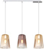 Sospensione-Contemp.-Rett.-Shaded-Metallo-Cromo-Vetro-Ambra-E-Rame-3-Luci-E27