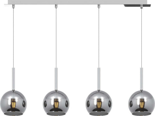 Sospensione-Contemp.-Rosone-Rett.-Future-Metallo-Cromo-Vetro-Cromo-4-Luci-E27