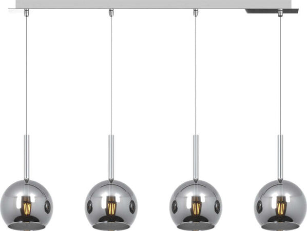 Sospensione-Contemp.-Rosone-Rett.-Future-Metallo-Cromo-Vetro-Cromo-4-Luci-E27