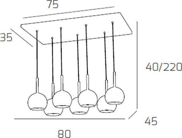 Sospensione-Contemp.-Rosone-Rett.-Future-Metallo-Cromo-Vetro-Cromo-7-Luci-E27