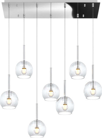 Sospensione-Contemp.-Rosone-Rett.-Future-Metallo-Cromo-Vetro-Trasp.-7-Luci-E27