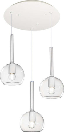 Sospensione-Contemp.-Rosone-Tondo-Future-Met.-Bianco-Vetro-Trasp.-3-Luci-E27