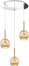 Sospensione-Contemp.-Rosone-Tondo-Future-Met.-Cromo-Vetro-Ambra-3-Luci-E27-D42Cm