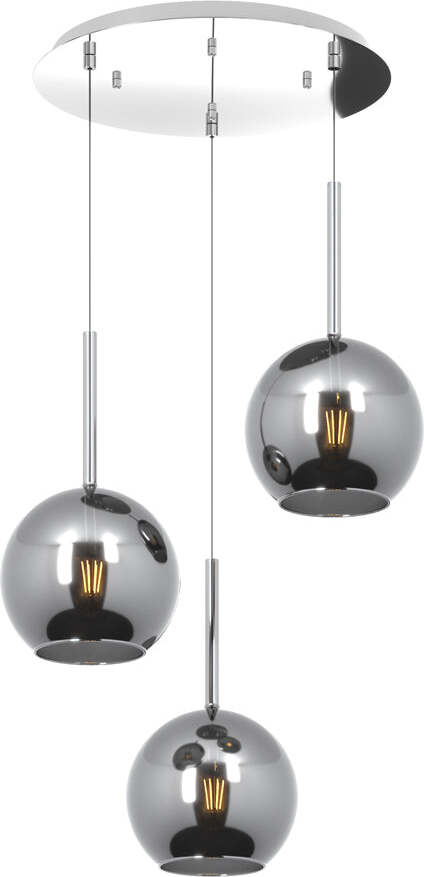 Sospensione-Contemp.-Rosone-Tondo-Future-Met.-Cromo-Vetro-Cromo-3-Luci-E27-D47Cm