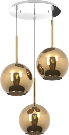 Sospensione-Contemp.-Rosone-Tondo-Future-Met.-Cromo-Vetro-Oro-3-Luci-E27-D52Cm