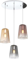 Sospensione-Contemp.-Rosone-Tondo-Shaded-Metallo-Cromo-Vetro-Multicolor-3-Luci