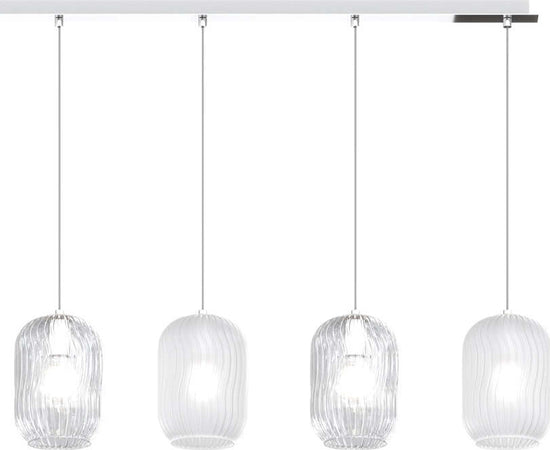 Sospensione-Contemp-Tender-Metallo-Cromo-Vetro-Bianco-E-Trasparente-4-Luci-E27