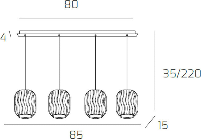 Sospensione-Contemp-Tender-Metallo-Cromo-Vetro-Bianco-E-Trasparente-4-Luci-E27