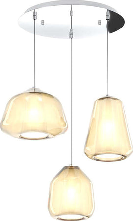 Sospensione-Contemp-Tonda-Double-Skin-Metallo-Cromo-Vetro-Mix-Ambra-3-Luci-E27