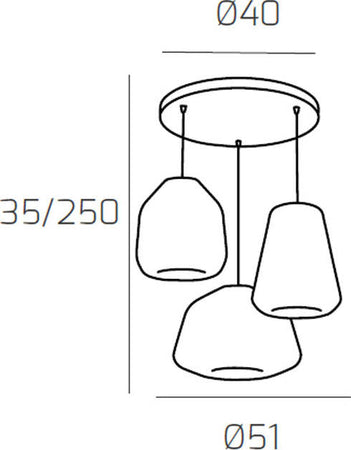 Sospensione-Contemp-Tonda-Double-Skin-Metallo-Cromo-Vetro-Mix-Ambra-3-Luci-E27