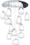 Sospensione-Contemp-Tonda-Double-Skin-Metallo-Cromo-Vetro-Mix-Trasp-12-Luci-E27