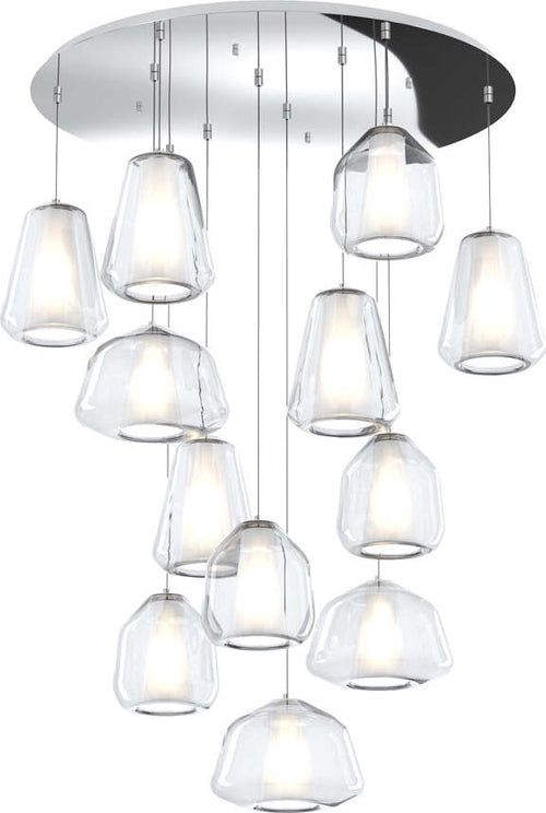 Sospensione-Contemp-Tonda-Double-Skin-Metallo-Cromo-Vetro-Mix-Trasp-12-Luci-E27