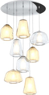 Sospensione-Contemp-Tonda-Double-Skin-Metallo-Cromo-Vetro-Mix-Trasp-Ambra-8-Luci