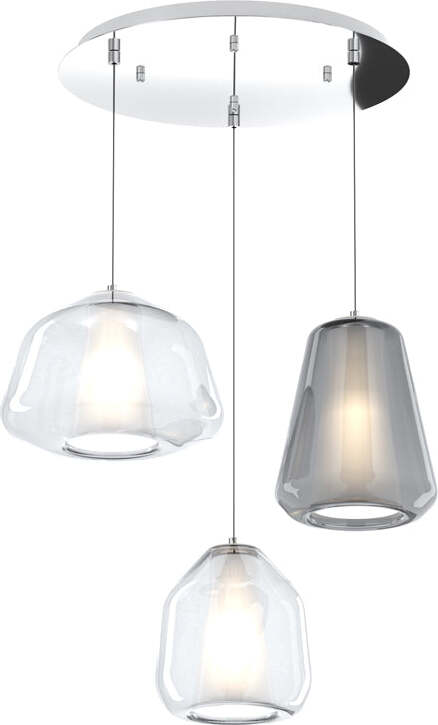 Sospensione-Contemp-Tonda-Double-Skin-Metallo-Cromo-Vetro-Mix-Trasp-Fumè-3-Luci