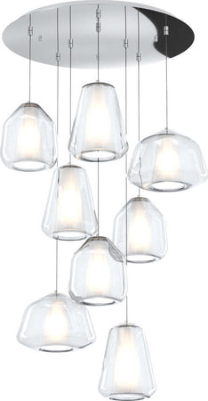 Sospensione-Contemp-Tonda-Double-Skin-Metallo-Cromoe-Vetro-Mix-Trasp-8-Luci-E27