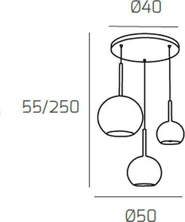 Sospensione-Contemp.-Tonda-Future-Metallo-Cromo-Vetro-Trasp.-E-Cromo-3-Luci-E27