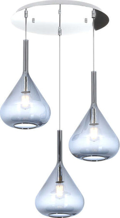 Sospensione-Contemp-Tonda-Kona-Metallo-Cromo-Vetro-Blu-3-Luci-E27