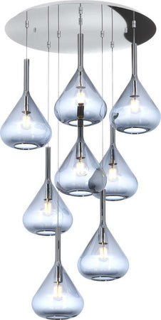 Sospensione-Contemp-Tonda-Kona-Metallo-Cromo-Vetro-Blu-8-Luci-E27