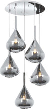 Sospensione-Contemp-Tonda-Kona-Metallo-Cromo-Vetro-Fumè-5-Luci-E27