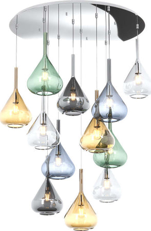 Sospensione-Contemp-Tonda-Kona-Metallo-Cromo-Vetro-Multicolor-12-Luci-E27