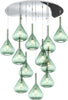 Sospensione-Contemp-Tonda-Kona-Metallo-Cromo-Vetro-Verde-12-Luci-E27
