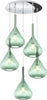 Sospensione-Contemp-Tonda-Kona-Metallo-Cromo-Vetro-Verde-5-Luci-E27